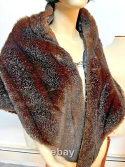 New Old Stock with Tag Vintage J Peterman Really Truly Faux Mink Stole 1997 OSFA