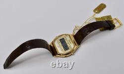 New Vintage 1978 Mens Bulova Quartz Chronograph LED Digital Wristwatch NOS