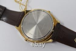 New Vintage 1978 Mens Bulova Quartz Chronograph LED Digital Wristwatch NOS