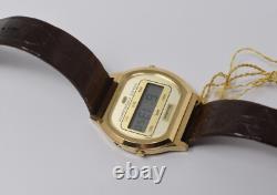 New Vintage 1978 Mens Bulova Quartz Chronograph LED Digital Wristwatch NOS