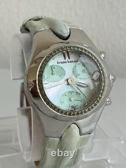 New old stock Bruno Banani Chronograph zircon Bezel 50 Stone Ladies Watch CC2700