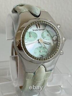 New old stock Bruno Banani Chronograph zircon Bezel 50 Stone Ladies Watch CC2700