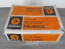 New (old stock) Clarion PE-828A Vintage Car Cassette Player Auto Reverse CIB NOS