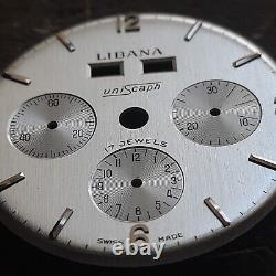 New old stock Vintage Libana Watch Dial for Cal. Valjoux 72 double calendar 32mm
