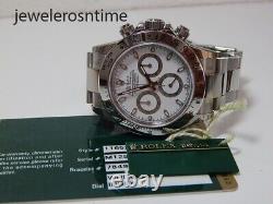 New, unworn Rolex SS Daytona white dial New Old Stock! M serial box/papers