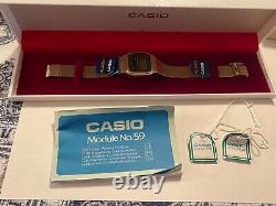 New with box Casio 59CGS-57B Casiotron NOS, Engraved Pentel 1980