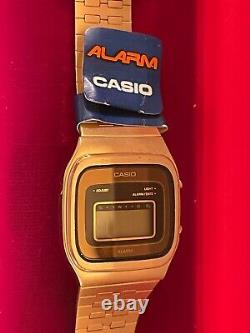 New with box Casio 59CGS-57B Casiotron NOS, Engraved Pentel 1980