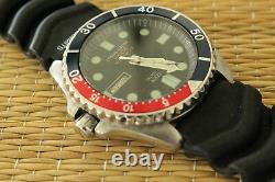 Nice Old Stock Citizen 200m Stainless Steel Dbl Black & Cola Diver Compass Watch