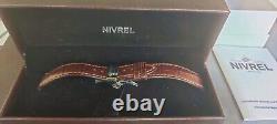 Nivrel Rare (#40/50) NOS decorated Landeron 248 Chronograph. Box, Papers, OEM band