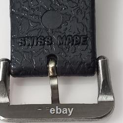 Nos 1960-70's Swiss Lucerne Digital Jump Hour Manual Watch + Swiss Rubber Strap