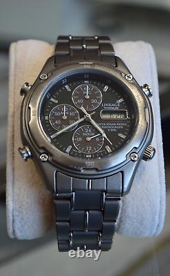 Nos Casio Lis-001 Lineage Titanium Ana/digi Chrono Vintage Watch Pilot Tic Duro