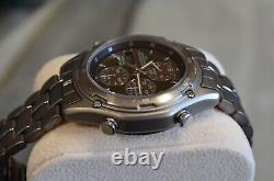 Nos Casio Lis-001 Lineage Titanium Ana/digi Chrono Vintage Watch Pilot Tic Duro