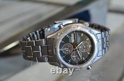 Nos Casio Lis-001 Lineage Titanium Ana/digi Chrono Vintage Watch Pilot Tic Duro