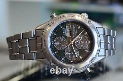 Nos Casio Lis-001 Lineage Titanium Ana/digi Chrono Vintage Watch Pilot Tic Duro