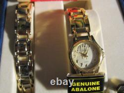 Nos Galaxie By Elgin Watch Abalone Inlay Band In The Original Box Tags Papers