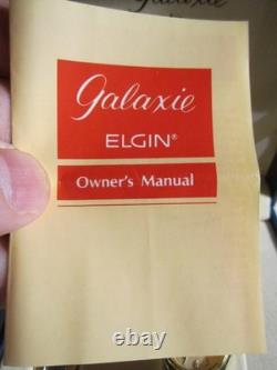 Nos Galaxie By Elgin Watch Abalone Inlay Band In The Original Box Tags Papers