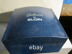 Nos Galaxie By Elgin Watch Abalone Inlay Band In The Original Box Tags Papers