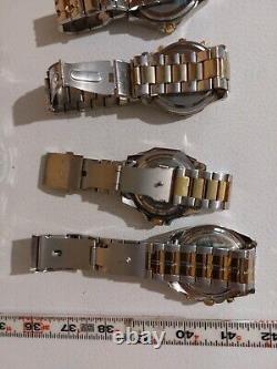 Nos Lot Of Mens Chronograph Multi Brand Watches 9 All Need Batteries Nice