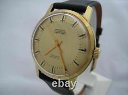 Nos New Swiss Made Gold Pl Automatic Men's Fantome Watch 1960's