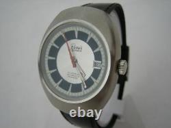 Nos New Swiss Vintage Big Renis Automatic Water Resist Date Men's Analog Watch