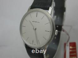 Nos New Swiss Vintage Mechanical Hand Winding Analog Juvenia Mens Watch 1960's