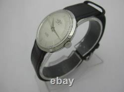 Nos New Swiss Vintage Mechanical Hand Winding Mens Everswiss Deluxe Analog Watch