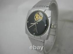 Nos New Swiss Vintage Mechanical Handwinding Revue Skeleton Mens Analog Watch