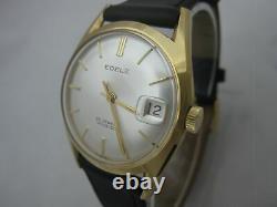 Nos New Vintage Swiss Automatic 25 Jewels Edele Gold Pl Mens Analog Watch 1960