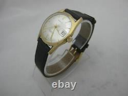 Nos New Vintage Swiss Automatic 25 Jewels Edele Gold Pl Mens Analog Watch 1960