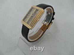 Nos New Vintage Swiss Automatic With Date Gold Plated Men's Revue Analog Watch