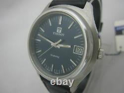 Nos New Vintage Swiss Made Quartz Tissot Big Mens Watch With Date