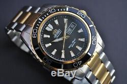 Nos! Orient Mako Gold XL 200m Diver Sport Men's Wrist Watch DAY DATE Limited R
