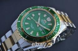 Nos! Orient Mako Gold XL 200m Diver Sport Men's Wrist Watch DAY DATE Limited R