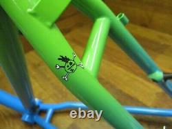 Nos Rare Original Team Fat Chance Yo-eddy Steel 26 Frame Medium Aqua Fade