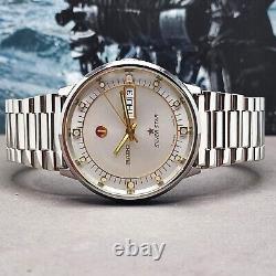 Nos Rare Vintage Rado Silver Star Wristwatch 1970's Perfect Working Gents