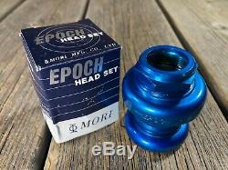 Old School Bmx Epoch Mori Headset 1 Threaded Steel Blue Bmx MX Japan Nos