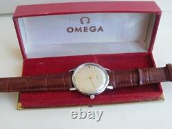 Omega cal. 601 swiss men's new old stock analog ref. 131.019 vintage wrist watch