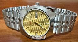 Orient AAA Gold Automatic Watch NOS 21 Jewels Japan Day Date Vintage Rare