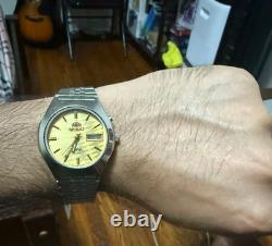 Orient AAA Gold Automatic Watch NOS 21 Jewels Japan Day Date Vintage Rare