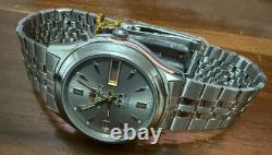 Orient Crystal 21 Jewels Automatic Watch NOS Silver Dial Day Date Vintage