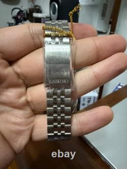Orient Crystal 21 Jewels Automatic Watch NOS Silver Dial Day Date Vintage