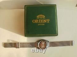 Orient cal. 46741 automatic steel Japan men's new old stock vintage wrist watch