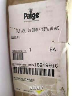 Paige 182199 Grounding Plate 4in x 96in 6AWG NEW OLD STOCK