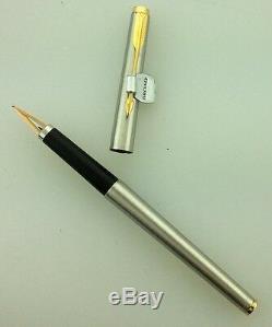 Parker 180 Flighter F Pen Fine-Broad 14K Nib NOS Tag