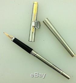 Parker 180 Flighter F Pen Fine-Broad 14K Nib NOS Tag