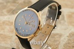 Perpetual calendar gold plated AU10 NOS! Ex Rare Raketa watch cal. 2628