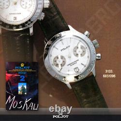 Poljot Chronograph 3133 Standard Watch Mechanical NOS 1990er Russia Vintage