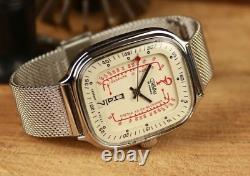 Pulsometer Ex Rare OLD stock Russian USSR medical wrist watch Slawa Slava NOS