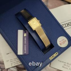 Qm8 Perfect Nos Champagne Gold Dial Seiko Ladies Dress Gorgeous Watch Box Papers