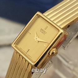 Qm8 Perfect Nos Champagne Gold Dial Seiko Ladies Dress Gorgeous Watch Box Papers